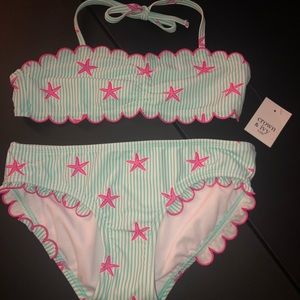 NWT Girls Bathing Suit 2 Piece Crown & Ivy